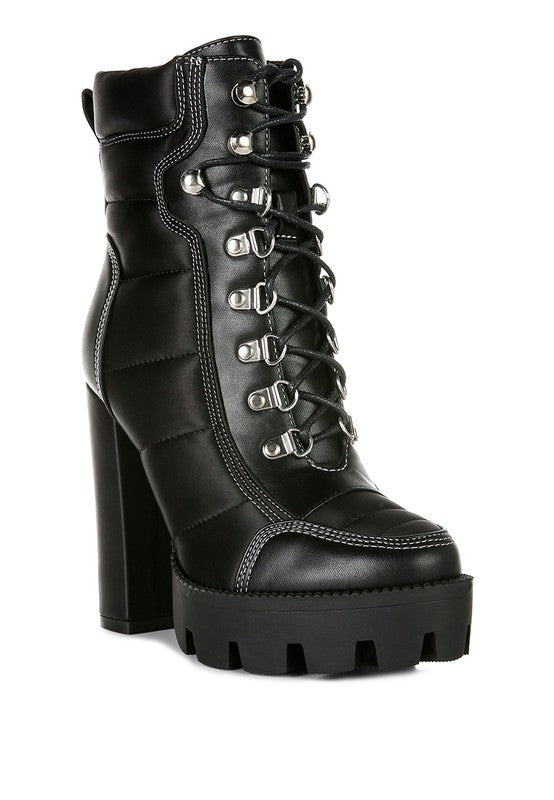 Quilted Satin Boots