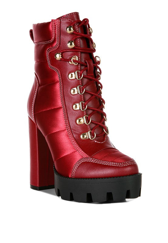 Quilted Satin Boots