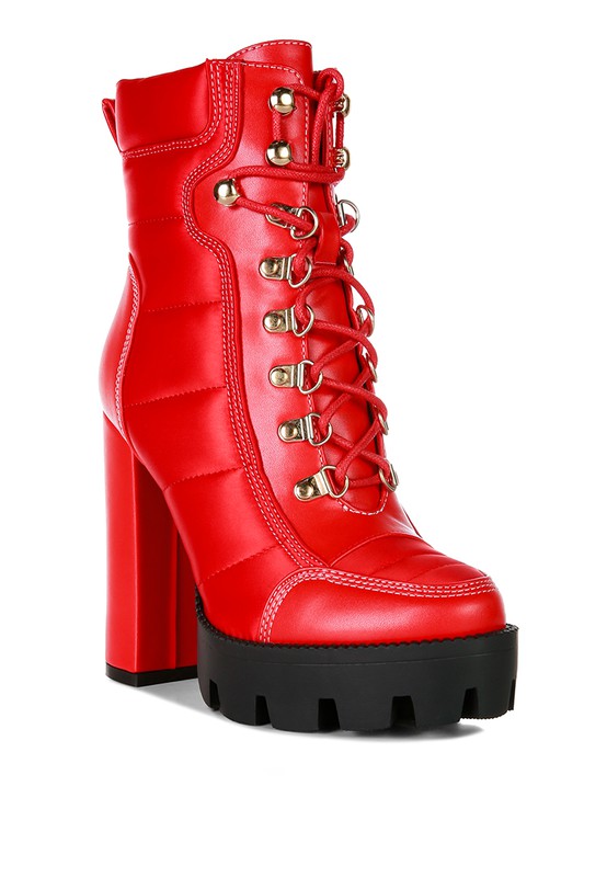 Quilted Satin Boots