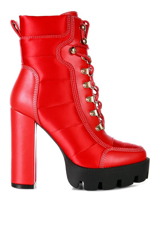 Quilted Satin Boots