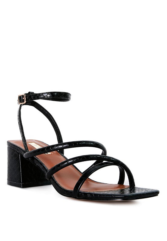 Ankle-Strap Block-Heel Sandals