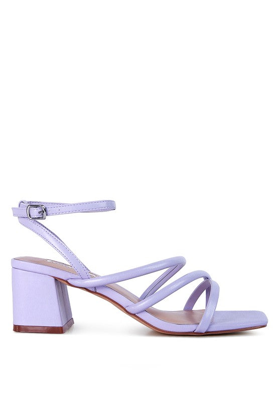 Ankle-Strap Block-Heel Sandals