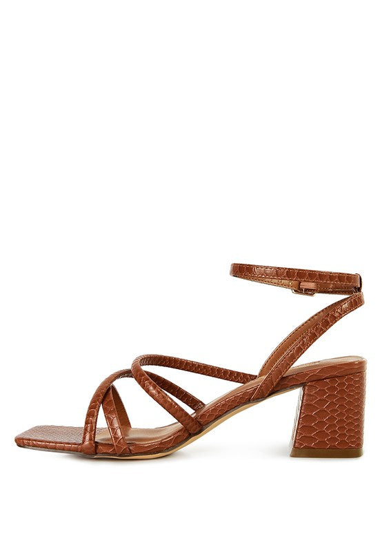 Ankle-Strap Block-Heel Sandals