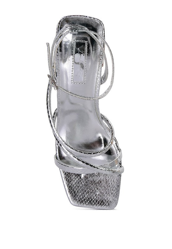 Ankle-Strap Block-Heel Sandals