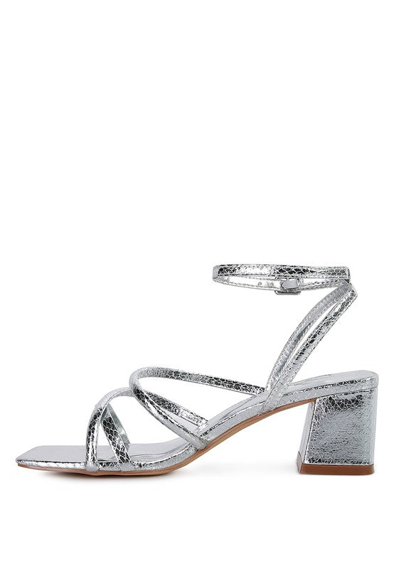 Ankle-Strap Block-Heel Sandals