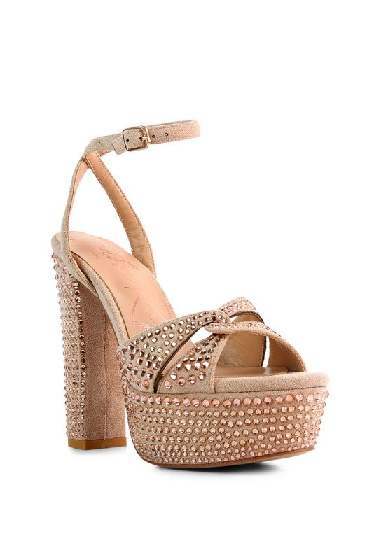 Microfiber Studded Sandals