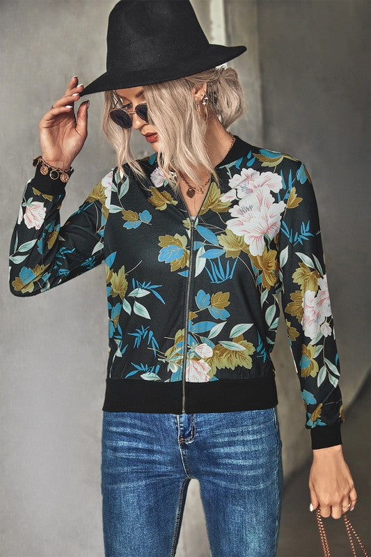 Printed Bomber Jacket
