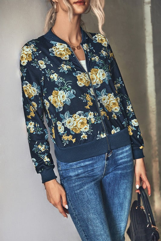 Printed Bomber Jacket