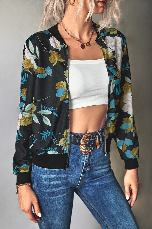 Printed Bomber Jacket