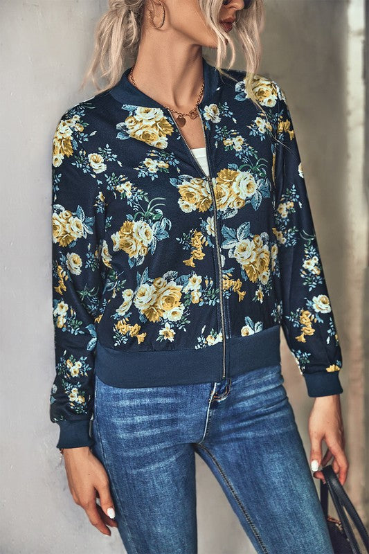 Printed Bomber Jacket