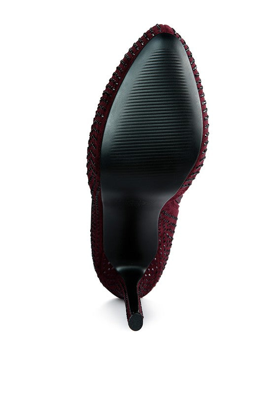 Rhinestone Stiletto Boots