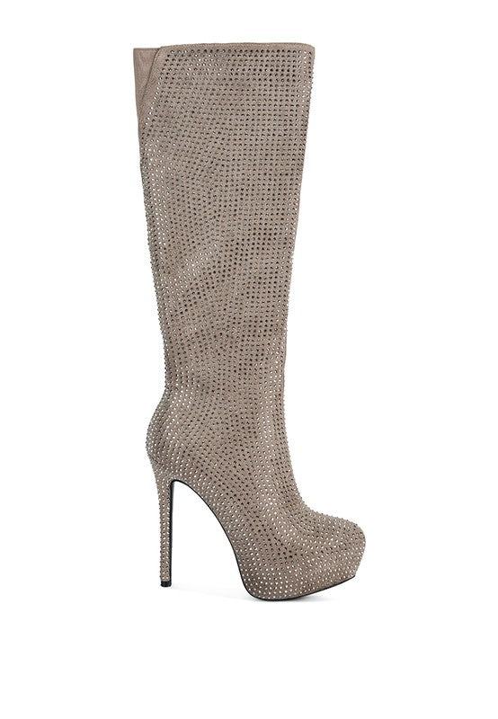 Rhinestone Stiletto Boots