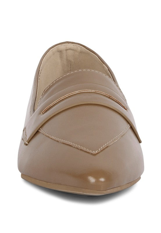 PU Pointed Toe Loafers