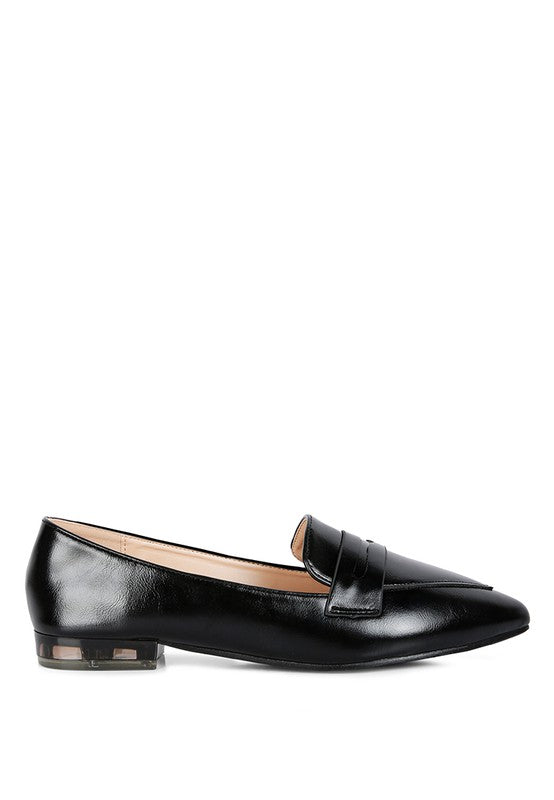 PU Pointed Toe Loafers