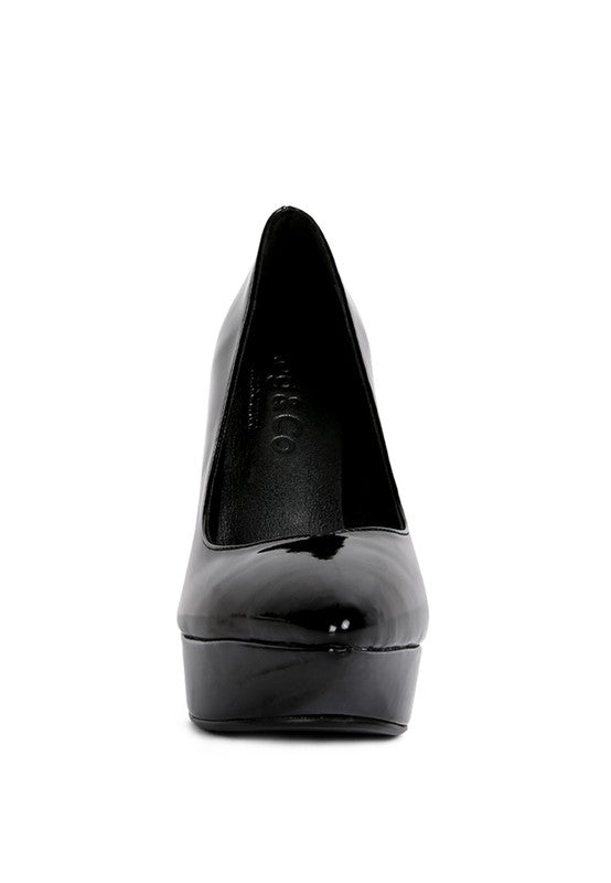Patent Stiletto Platform Sandals