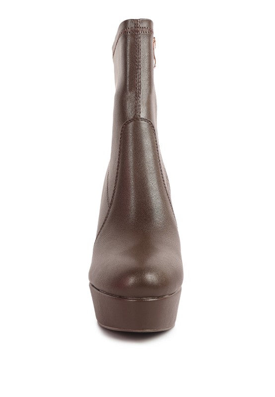 Faux Leather Ankle Boots
