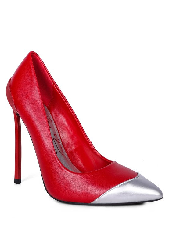 PU Pointed Toe Stiletto Pumps