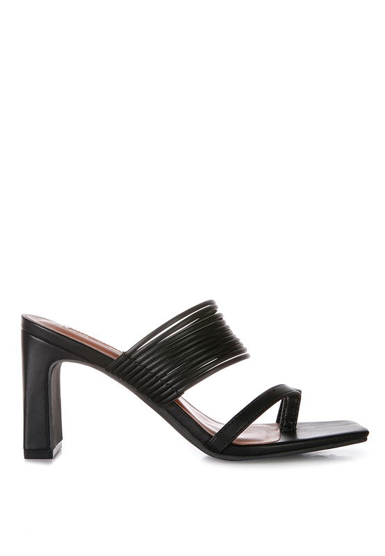 Bangle Strap Block Heel Sandals