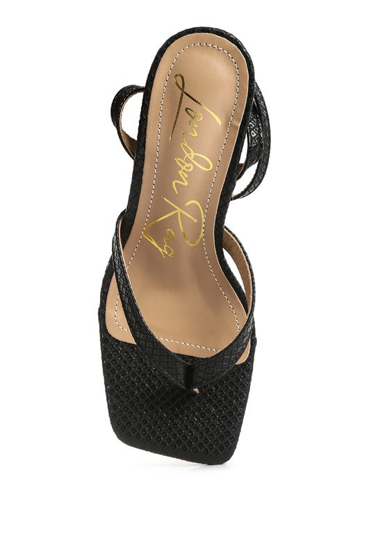 Thong Sandals with Pin Buckle