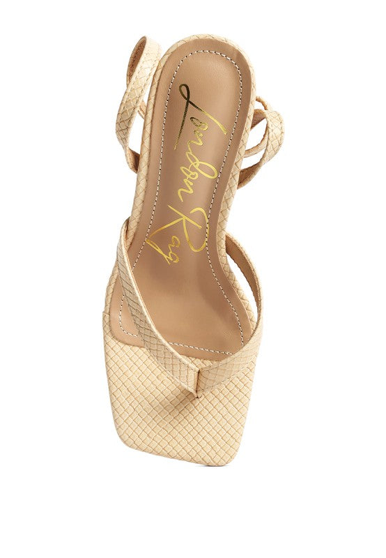 Thong Sandals with Pin Buckle