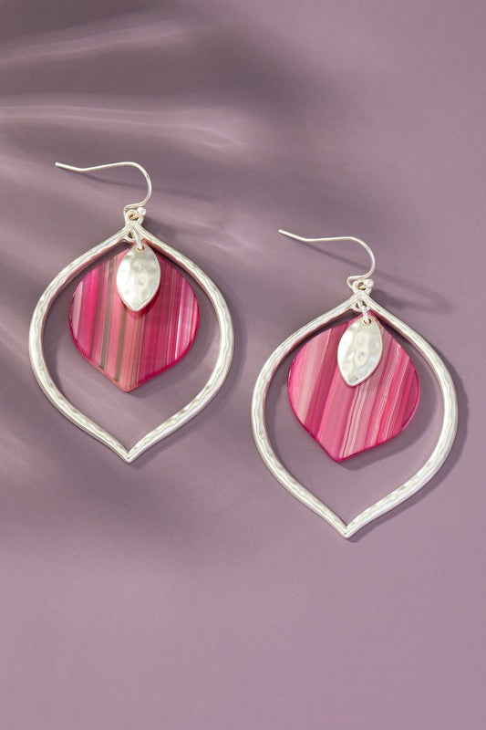 Textured Double Teardrop Earrings