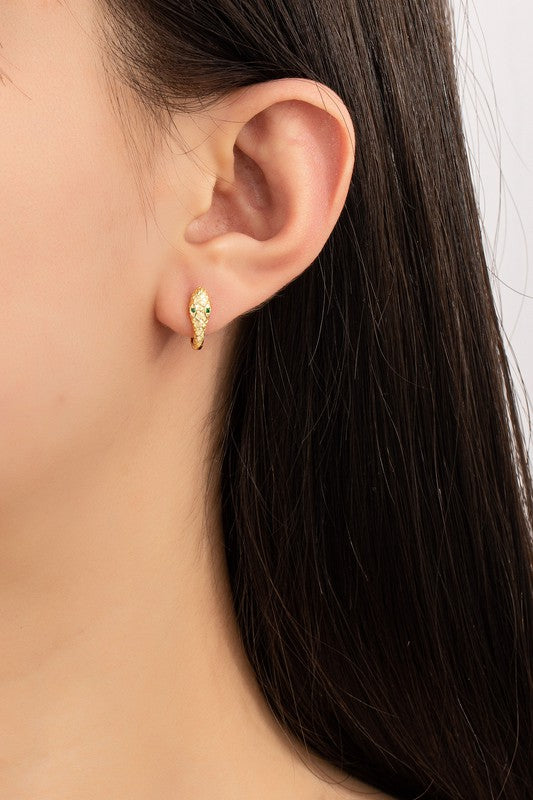 Snake Wrap Huggie Earrings