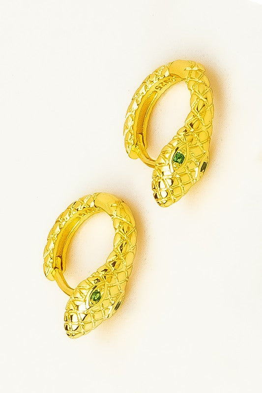 Snake Wrap Huggie Earrings