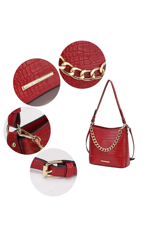 MKF Faux Crocodile Handbag