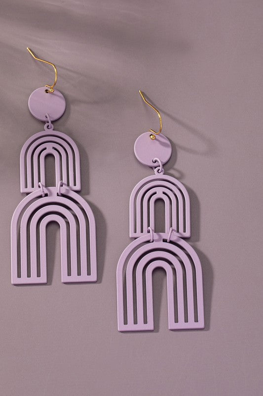 Cutout Metal Arch Earrings