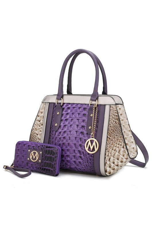 Daisy Croco Satchel Set