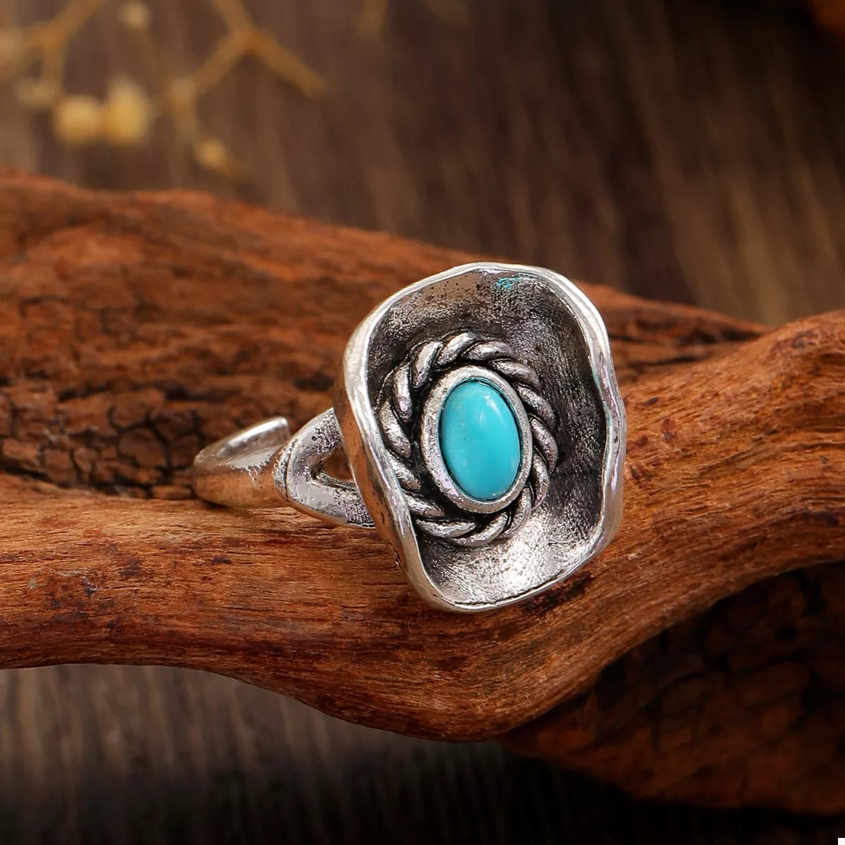 4 Piece Vintage Western Style Bull Head Rings - alternate ring view