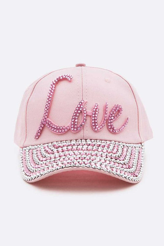 LOVE Crystal Brim Cap