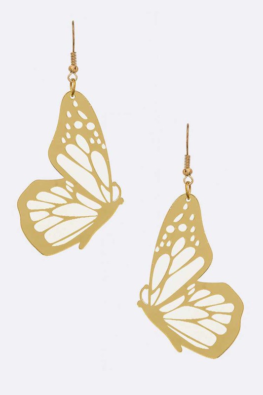 Cutout Butterfly Wing Earrings