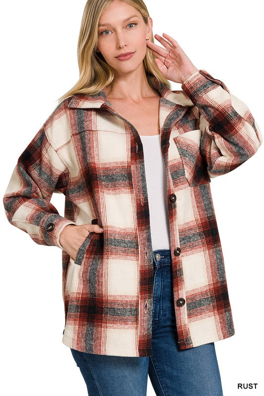 Plaid Longline Shacket