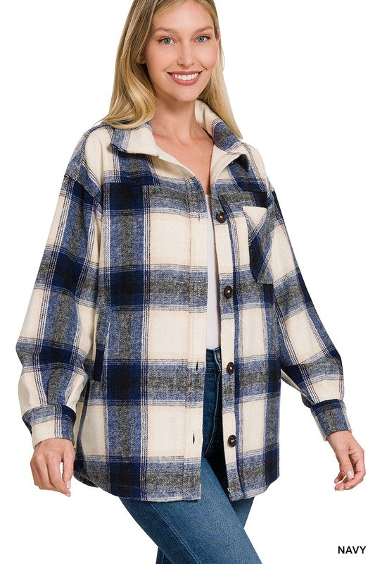 Plaid Longline Shacket