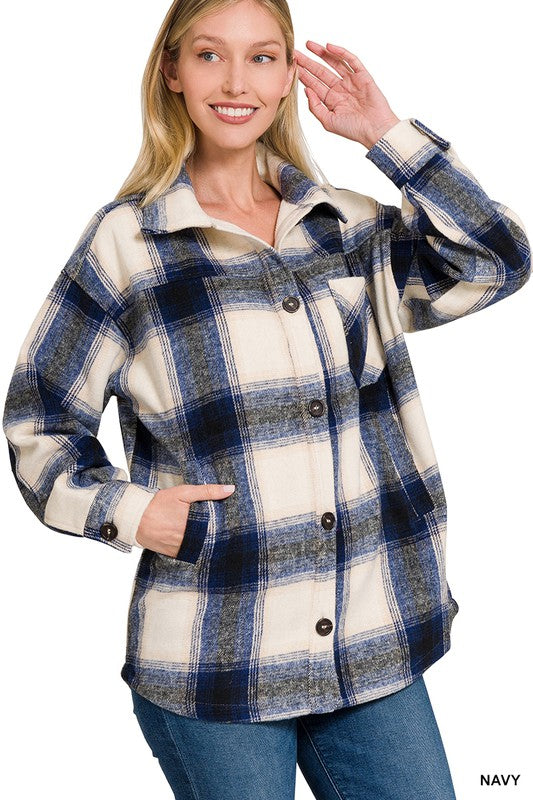 Plaid Longline Shacket