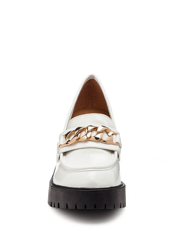 Block Heeled Chunky Loafers