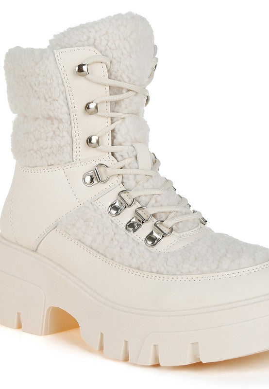 Faux Fur Chunky Boots