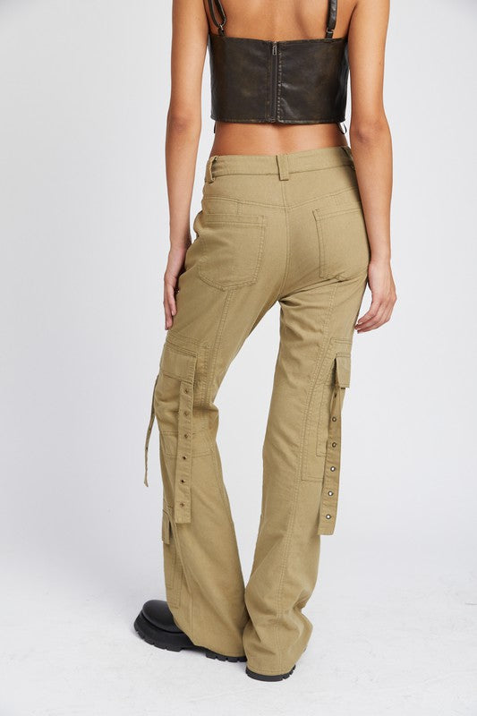 Cargo Flared Pants