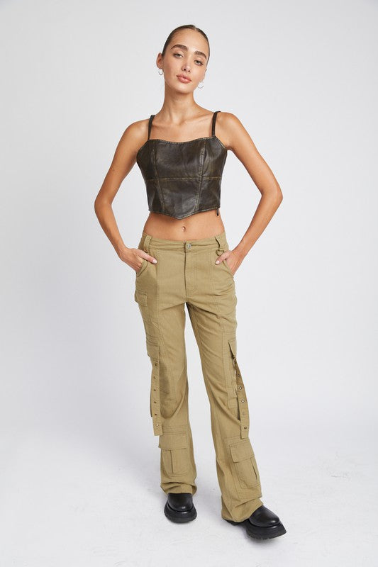 Cargo Flared Pants