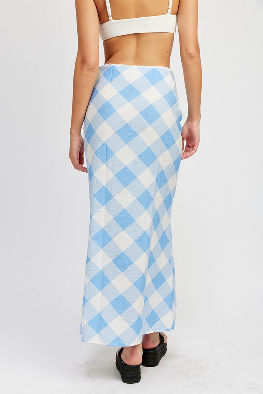 Checkered Maxi Skirt