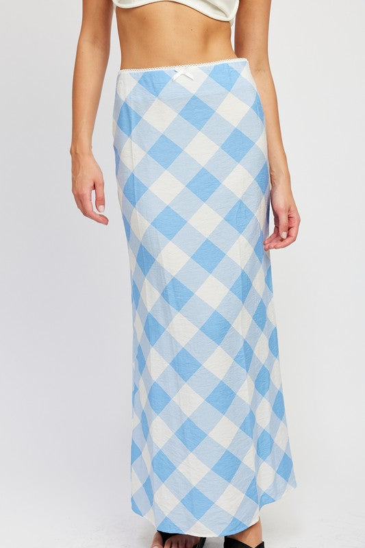 Checkered Maxi Skirt