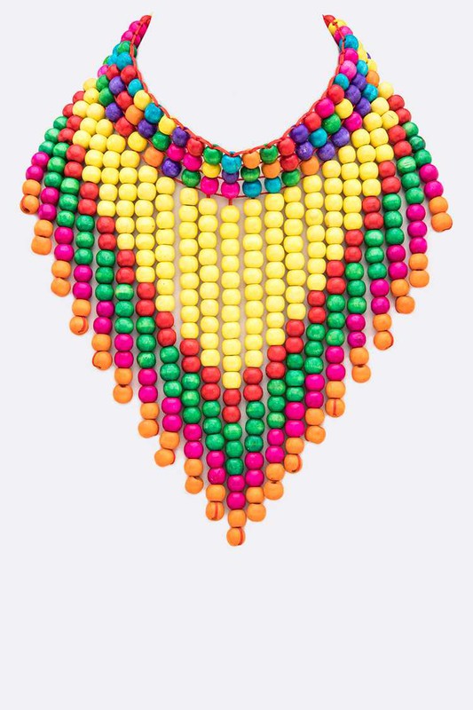 Wood Bib Necklace