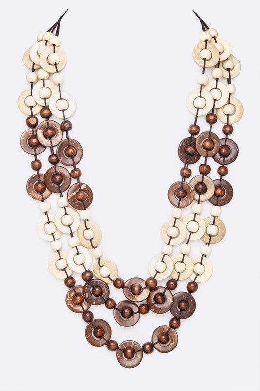Wooden Statement Necklace