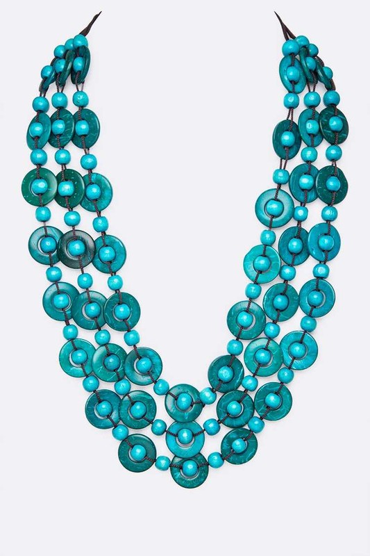 Wooden Statement Necklace