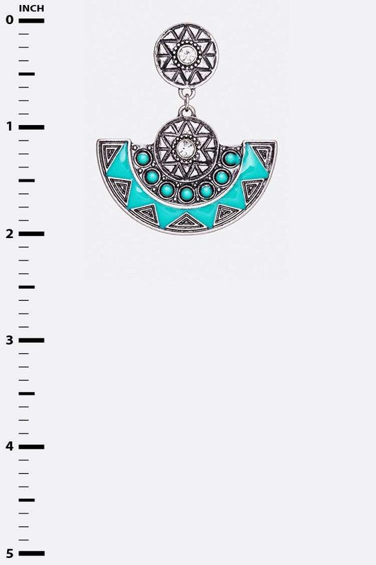 Western Fan Drop Earrings