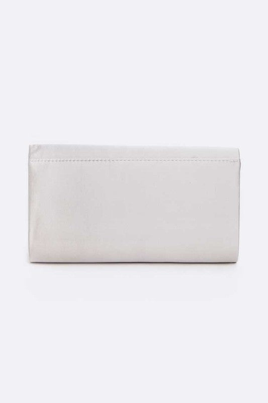 Satin Pleated Clutch
