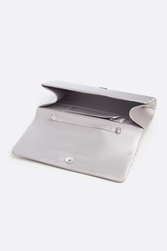 Satin Pleated Clutch