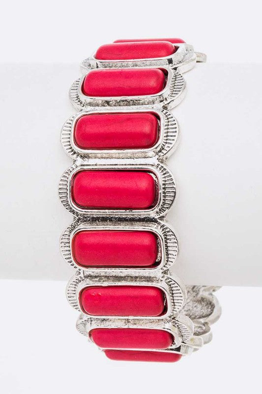 Genuine Stone Cuff Bracelet