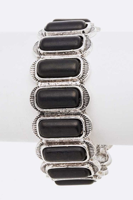 Genuine Stone Cuff Bracelet